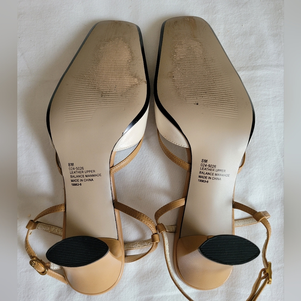 Worthington Elegant Navy and Tan Strappy Heel Bundle, Sz 8 M,  GUC - Picture 6 of 14